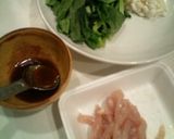 鶏とほうれん草の柚子胡椒パスタ作り方1写真