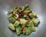 大蒜のアボカドのっけごはん作り方3写真