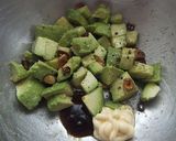 大蒜のアボカドのっけごはん作り方4写真