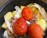 和洋あっさりコク旨！トマト肉じゃが🍅作り方5写真