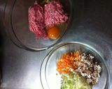 お弁当に　おつまみに　豚つくね。作り方1写真