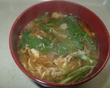 ニラと卵の赤だし作り方6写真