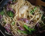 塩麹で☆ホタルイカと菜の花のスパゲティー作り方6写真