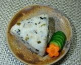 ワカメ×胡麻のおにぎり　わさび風味作り方8写真
