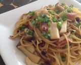 簡単10分きのことベーコンの和風パスタ作り方4写真