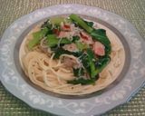 小松菜としらすのペペロンチーノ作り方4写真