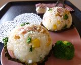 ベーコンのおにぎり　レモンカレー風味作り方6写真
