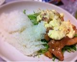 照り焼きチキン丼♡シャキシャキ水菜と作り方4写真