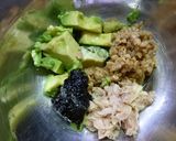 海苔×アボカド×ツナの納豆　わさび風味作り方3写真