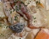 鶏肉とウィンナーのミルク煮作り方9写真