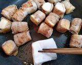 今日のおかずサイコロ厚揚げ豚バラ肉巻主菜肉料理作り方7写真