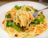 菜の花とアンチョビのパスタ作り方10写真