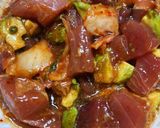 ご自愛ごはん！簡単5分、韓国風ポキ丼作り方3写真