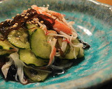 ＊鶏ムネ肉と胡瓜のからしごま和え＊作り方4写真