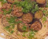 なすと挽肉のスパゲティ作り方16写真