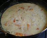 えのき氷ＩＮ♪♪鮭缶でごまクリームパスタ作り方3写真