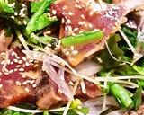 鰹のタタキと菜の花のサラダ作り方3写真