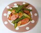 アスパラとウインナーのカレー炒め作り方3写真