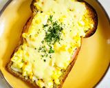 朝食ランチ♡ハムゆで卵マヨチーズトースト作り方6写真