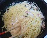 しょうが香る茸たっぷり味噌クリームパスタ作り方3写真