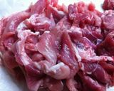 豚コマでチャーシューの味煮。作り方1写真