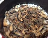 ストウブ鍋で椎茸と牛肉の炊き込みご飯作り方8写真