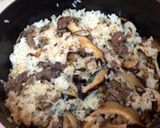 ストウブ鍋で椎茸と牛肉の炊き込みご飯作り方9写真