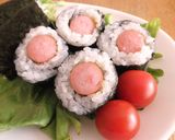 くるっと♪ウインナーおにぎり（巻き）作り方5写真