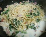 ツナとほうれん草のクリームパスタ作り方5写真