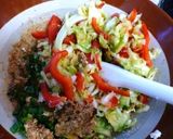 春キャベツとパプリカの味噌白和え作り方3写真