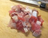アボカドと刺身のコチュジャン醤油だれあえ作り方2写真