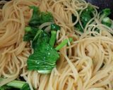 新鮮な菜の花としらすのパスタ作り方8写真