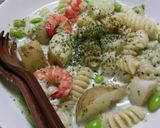 じゃがいもとエビのバジルソース和えペンネ作り方7写真