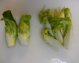 蕾菜と帆立の搾菜炒め作り方2写真