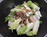 蕾菜と帆立の搾菜炒め作り方5写真