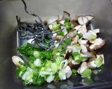チーズ×椎茸×塩昆布×葱×胡桃のおにぎり作り方2写真