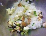 チーズ×椎茸×塩昆布×葱×胡桃のおにぎり作り方5写真