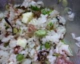 チーズ×コンビーフ×塩昆布×葱のおにぎり作り方5写真