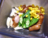 ウインナーとオクラとエリンギの塩昆布和え作り方5写真