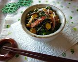 ニラとカニカマの塩昆布・粉チ・胡麻和え作り方4写真