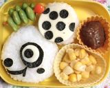 チェックのお耳のパンダさん弁当☆☆作り方6写真