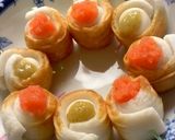 うずらの卵のちくわ巻きトッピングは明太子作り方3写真