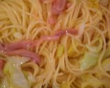 イカの塩辛と春きゃべつのパスタ作り方7写真