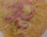 イカの塩辛と春きゃべつのパスタ作り方8写真