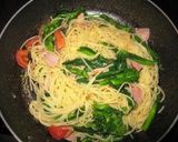 麺と一緒に茹でて簡単！菜の花のパスタ作り方4写真