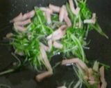 水菜とベーコンの和風スパゲティ作り方3写真