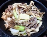 超簡単!豚肉とキノコの味噌クリームパスタ作り方3写真