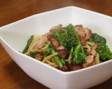 菜の花とウインナーの和風パスタ作り方5写真