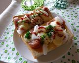 ウインナー×新玉葱のトースト　レモン風味作り方4写真