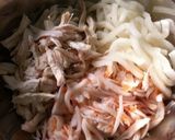 大根と鶏ムネ肉のサラダ作り方4写真